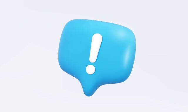 青いビックリマーク